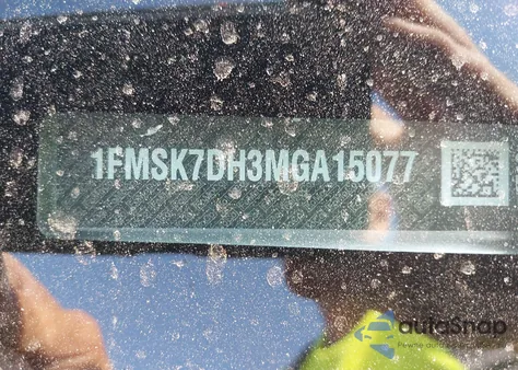 2021 Ford Explorer Xlt z USA, uszkodzony, nr VIN 1FMSK7DH3MGA15077